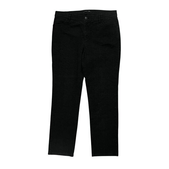 Lafayette 148 Black Stretch Textured Slim Pants Tapered Leg Women’s Size 10 - Picture 9 of 9